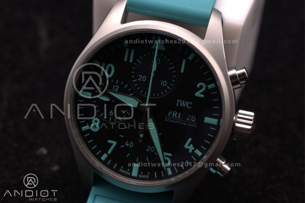2023 TW Factory Best 1:1   IWC Chronograph IW388106 Mercedes-AMG Petronas FORMULA ONE TEAM Green Fashionable 283