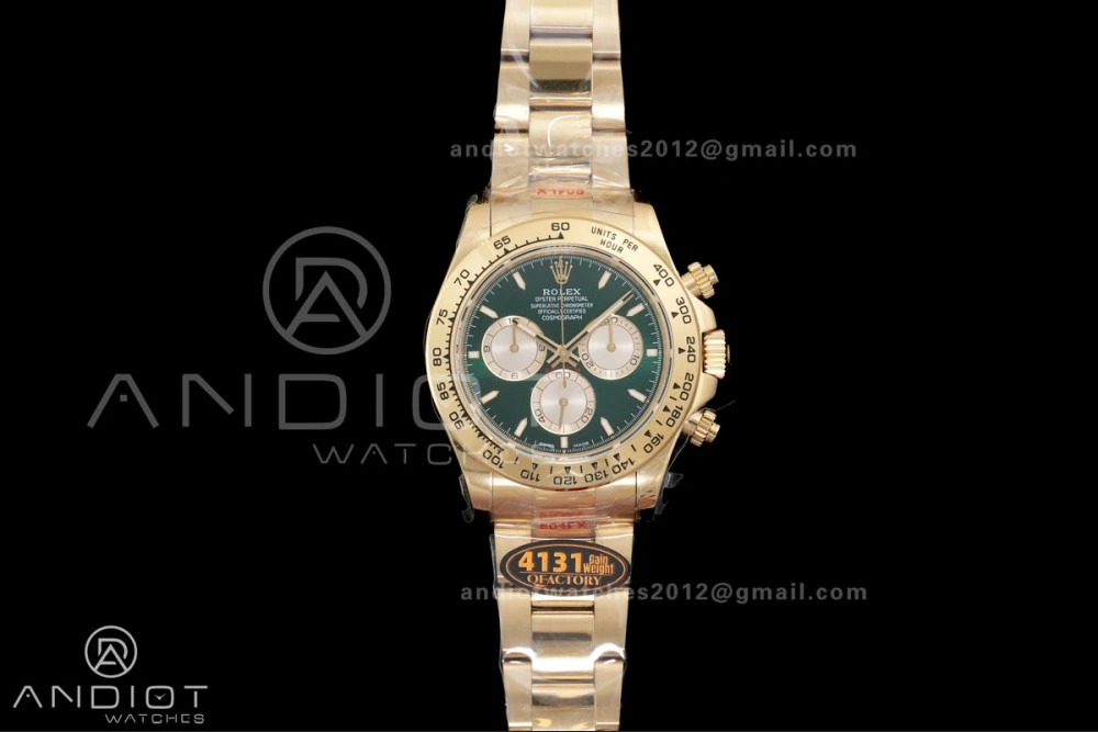 2025 Daytona 126508 QF 1:1 Best Edition Green YG Dial on YG Bracelet QF4131 V6 (Gain Weight) SmoothTexture 493