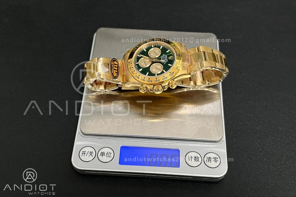 2025 Daytona 126508 QF 1:1 Best Edition Green YG Dial on YG Bracelet QF4131 V6 (Gain Weight) SmoothTexture 493
