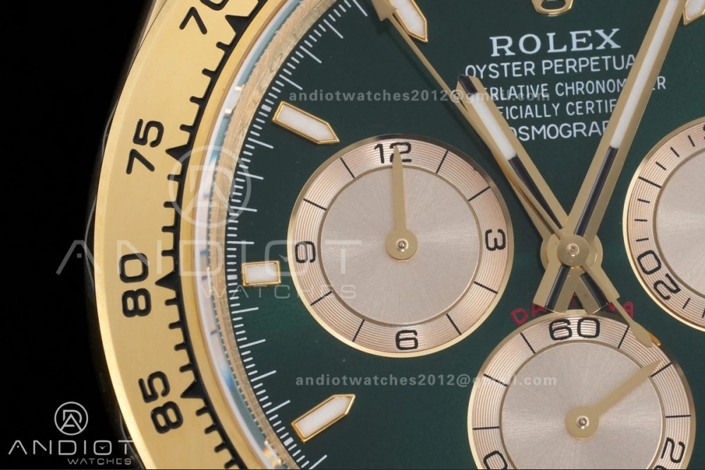 2025 Daytona 126508 QF 1:1 Best Edition Green YG Dial on YG Bracelet QF4131 V6 (Gain Weight) SmoothTexture 493