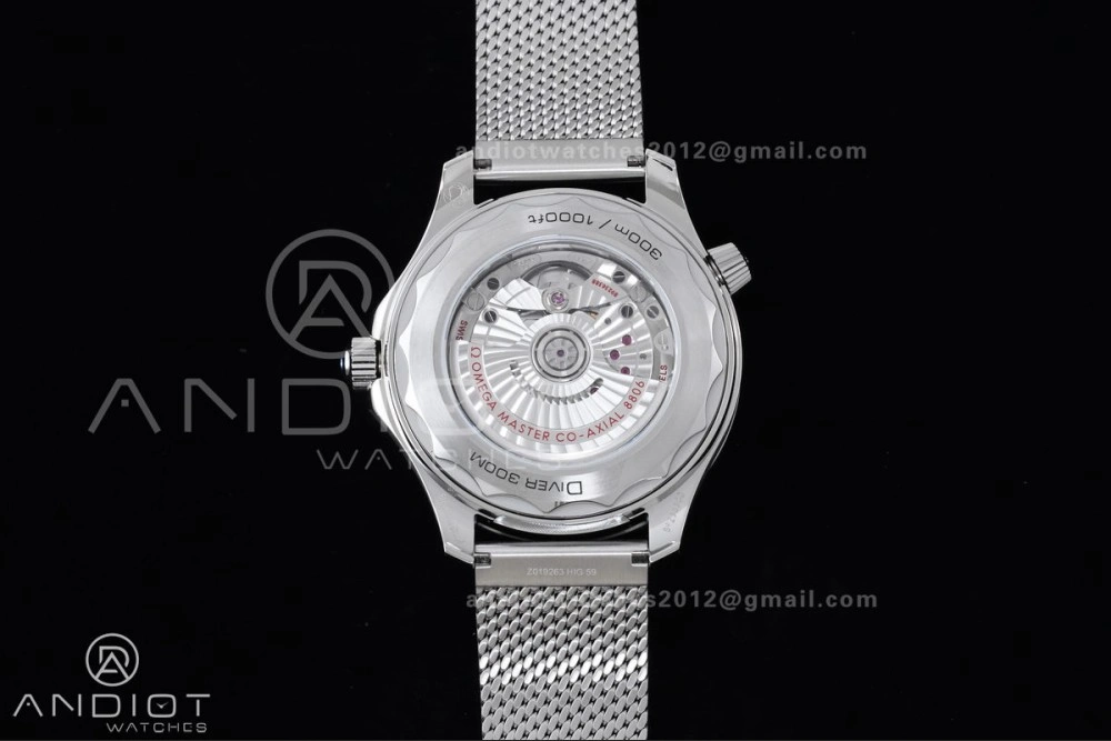 2025 New Seamaster 300 VSF 1:1 Best Edition Black Dial on SS Mesh Bracelet SA TimelessDesign 19