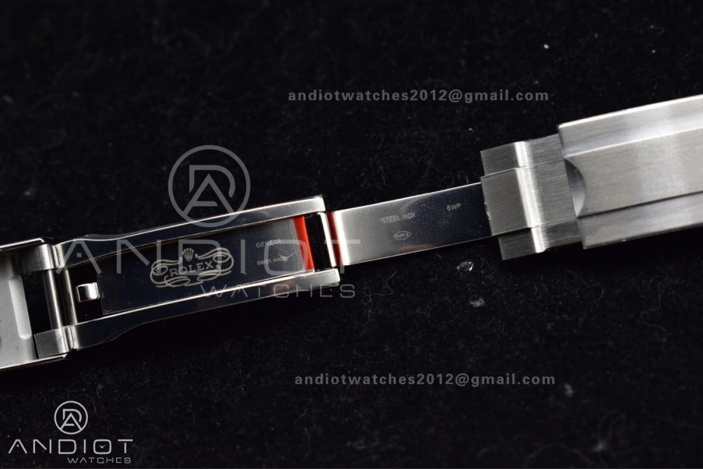 Stretchable Air-King 126900 Clean 1:1 Best Edition 904L Steel Black Dial on SS Bracelet VR 500