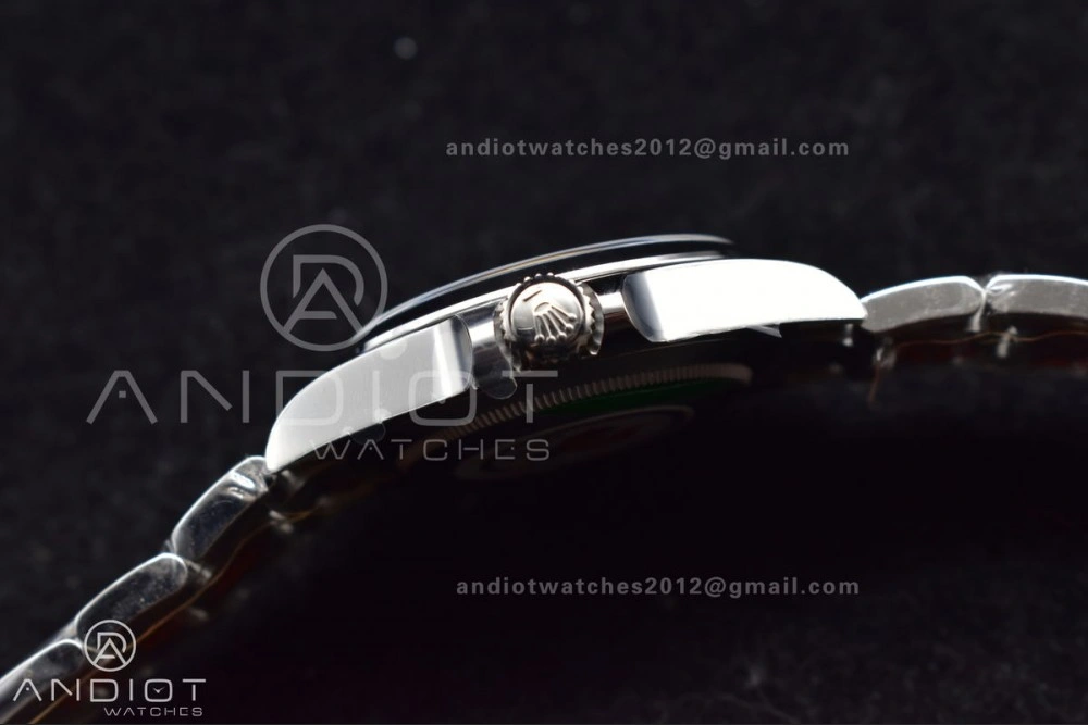 Stretchable Air-King 126900 Clean 1:1 Best Edition 904L Steel Black Dial on SS Bracelet VR 500