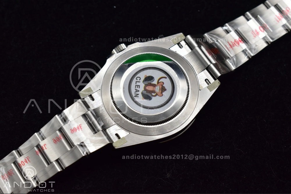 Stretchable Air-King 126900 Clean 1:1 Best Edition 904L Steel Black Dial on SS Bracelet VR 500