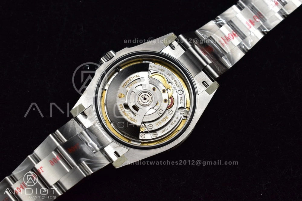 Stretchable Air-King 126900 Clean 1:1 Best Edition 904L Steel Black Dial on SS Bracelet VR 500