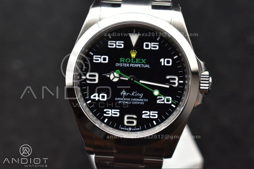 SmoothTexture Air-King 126900 VSF 1:1 Best Edition 904L Steel Black Dial on SS Bracelet VS 509