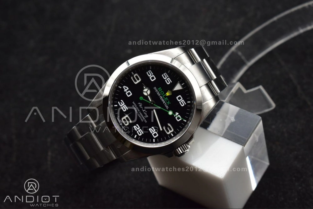 SmoothTexture Air-King 126900 VSF 1:1 Best Edition 904L Steel Black Dial on SS Bracelet VS 509
