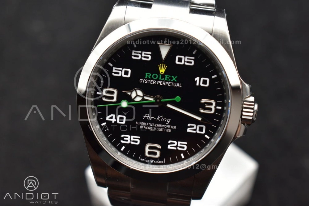 SmoothTexture Air-King 126900 VSF 1:1 Best Edition 904L Steel Black Dial on SS Bracelet VS 509