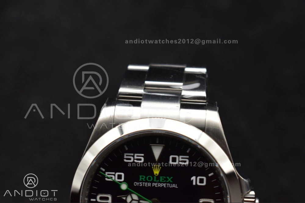 SmoothTexture Air-King 126900 VSF 1:1 Best Edition 904L Steel Black Dial on SS Bracelet VS 509