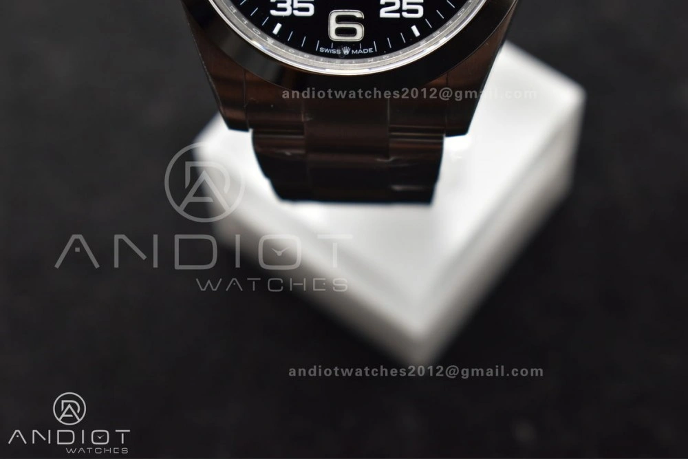 SmoothTexture Air-King 126900 VSF 1:1 Best Edition 904L Steel Black Dial on SS Bracelet VS 509