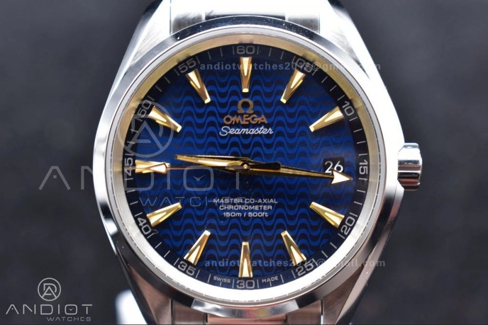 Efficient Aqua Terra 150M SS VSF 1:1 Best Edition Blue Waved Dial On SS Bracelet A 508