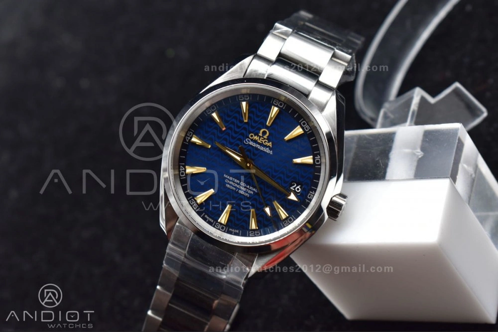 Efficient Aqua Terra 150M SS VSF 1:1 Best Edition Blue Waved Dial On SS Bracelet A 508