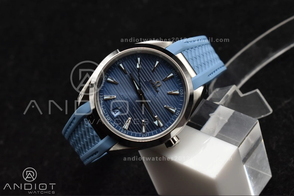 Aqua Terra 41mm VSF 1:1 Best Edition Summer Blue Dial on Blue Rubber Strap A8900 Super Clone Lightweight 515