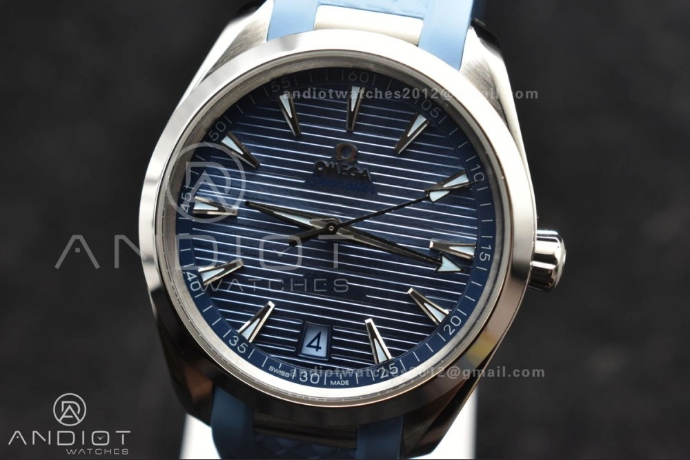 Aqua Terra 41mm VSF 1:1 Best Edition Summer Blue Dial on Blue Rubber Strap A8900 Super Clone Lightweight 515
