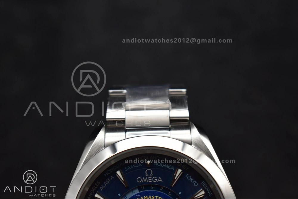 Sophisticated Aqua Terra Worldtimer VSF 1:1 Best Edition Blue Dial on SS Bracelet A8938 Super Clone 25