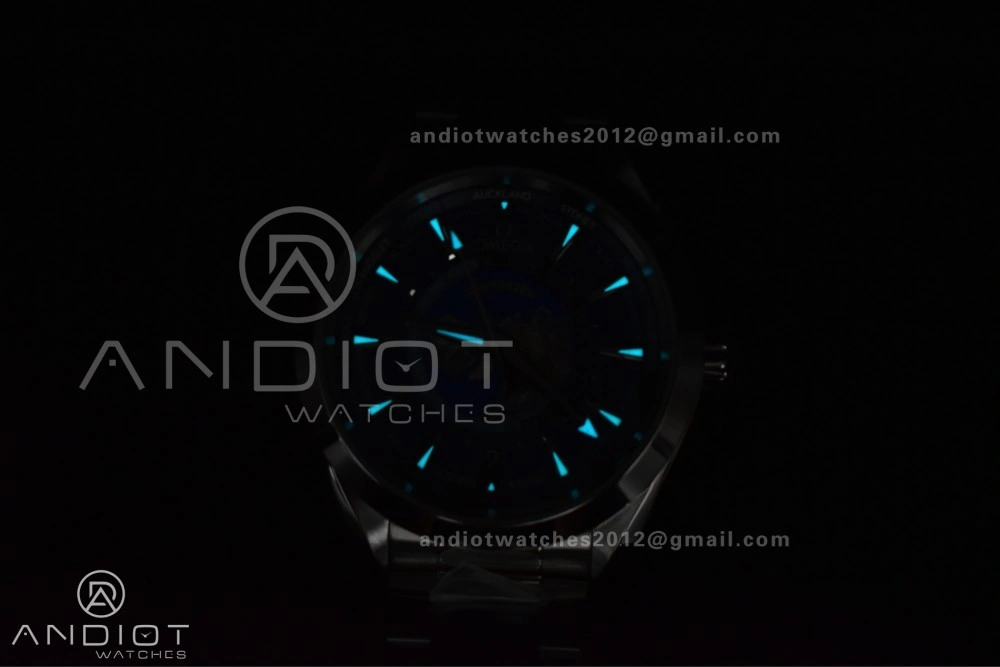 Sophisticated Aqua Terra Worldtimer VSF 1:1 Best Edition Blue Dial on SS Bracelet A8938 Super Clone 25