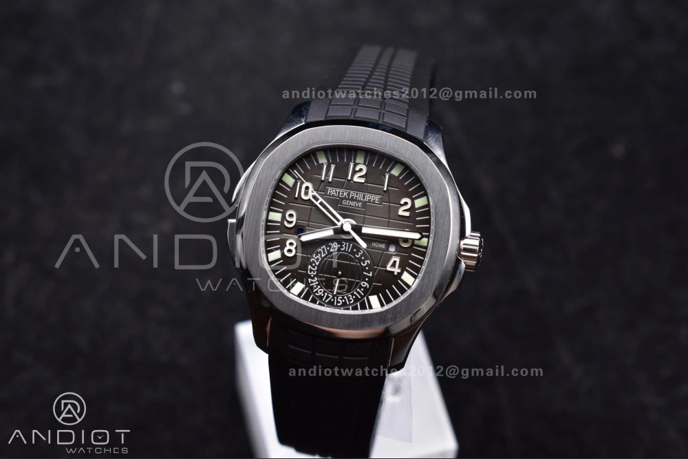 Aquanaut 5164A SS GRF Best Edition Gray Dial on Black Rubber Strap A324 V Affordable 383