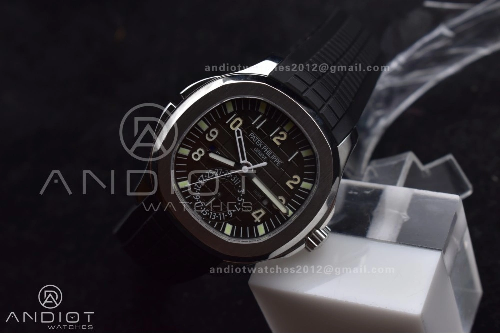 Aquanaut 5164A SS GRF Best Edition Gray Dial on Black Rubber Strap A324 V Affordable 383