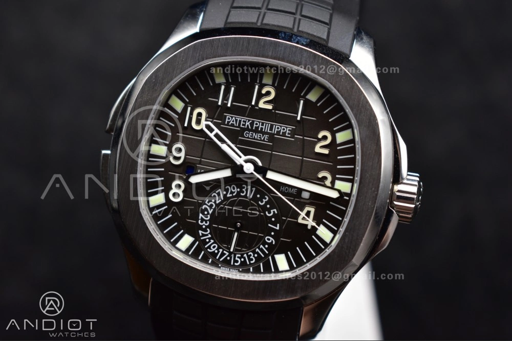 Aquanaut 5164A SS GRF Best Edition Gray Dial on Black Rubber Strap A324 V Affordable 383