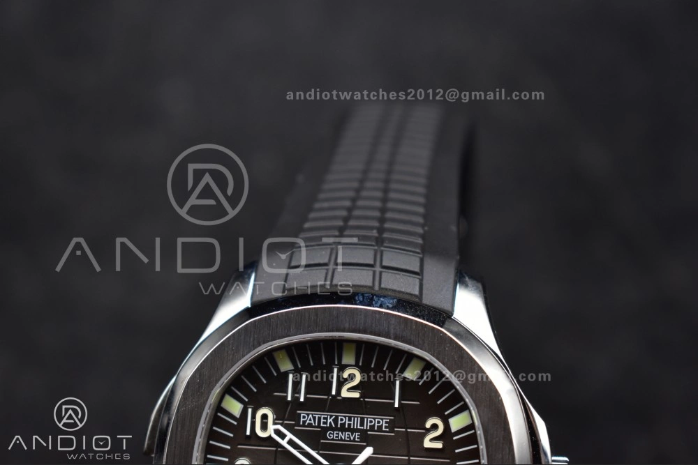 Aquanaut 5164A SS GRF Best Edition Gray Dial on Black Rubber Strap A324 V Affordable 383