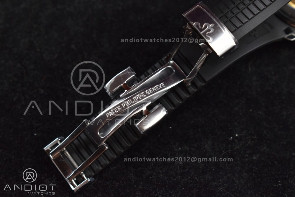 Aquanaut 5164A SS GRF Best Edition Gray Dial on Black Rubber Strap A324 V Affordable 383