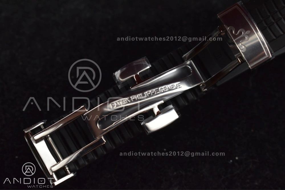 Aquanaut 5164A SS GRF Best Edition Gray Dial on Black Rubber Strap A324 V Affordable 383