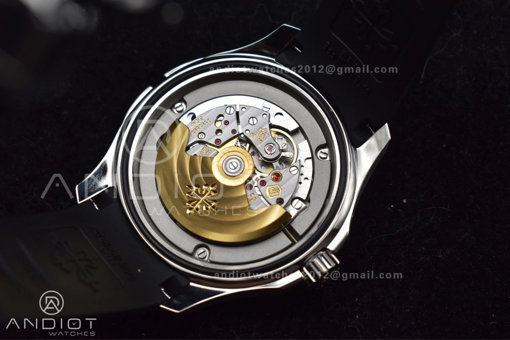 Aquanaut 5164A SS GRF Best Edition Gray Dial on Black Rubber Strap A324 V Affordable 383