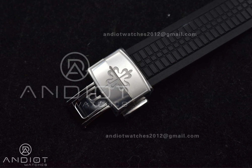 WrinkleFree Aquanaut 5167A SS ZF 1:1 Best Edition Black Dial on Black Rubber Strap 324CS V 377