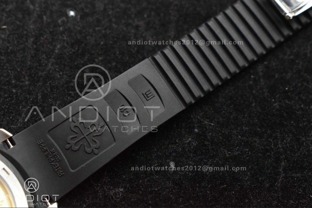 WrinkleFree Aquanaut 5167A SS ZF 1:1 Best Edition Black Dial on Black Rubber Strap 324CS V 377