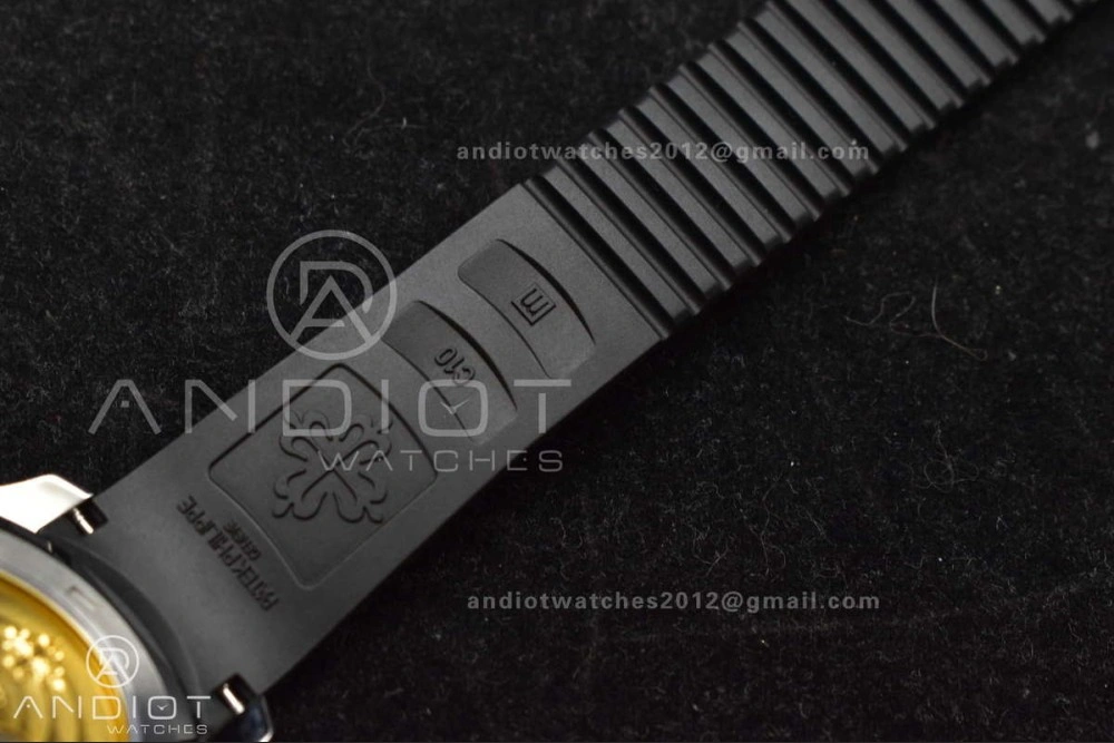 WrinkleFree Aquanaut 5167A SS ZF 1:1 Best Edition Black Dial on Black Rubber Strap 324CS V 377