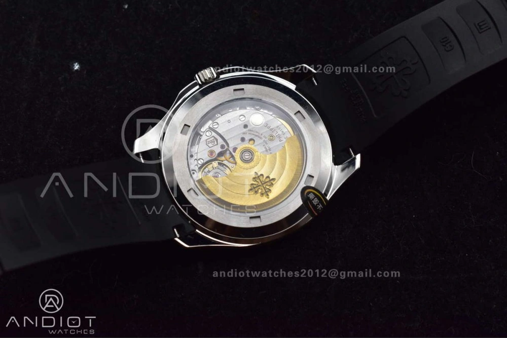 WrinkleFree Aquanaut 5167A SS ZF 1:1 Best Edition Black Dial on Black Rubber Strap 324CS V 377
