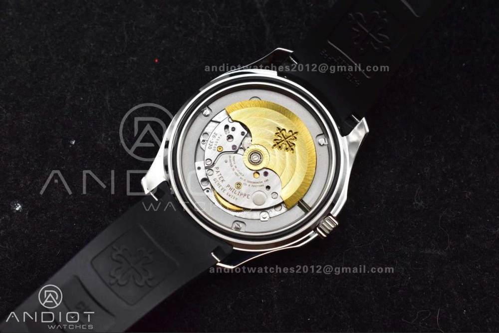 WrinkleFree Aquanaut 5167A SS ZF 1:1 Best Edition Black Dial on Black Rubber Strap 324CS V 377