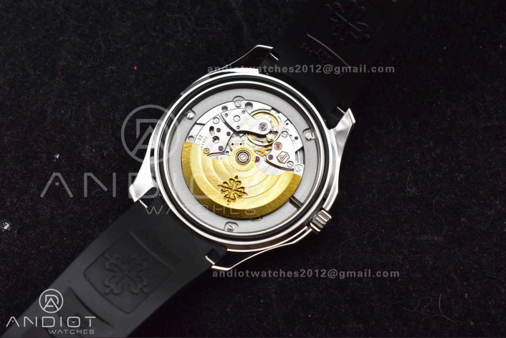 WrinkleFree Aquanaut 5167A SS ZF 1:1 Best Edition Black Dial on Black Rubber Strap 324CS V 377