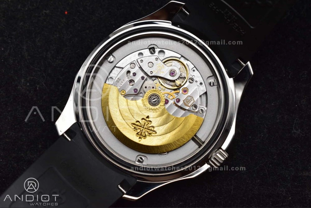 WrinkleFree Aquanaut 5167A SS ZF 1:1 Best Edition Black Dial on Black Rubber Strap 324CS V 377