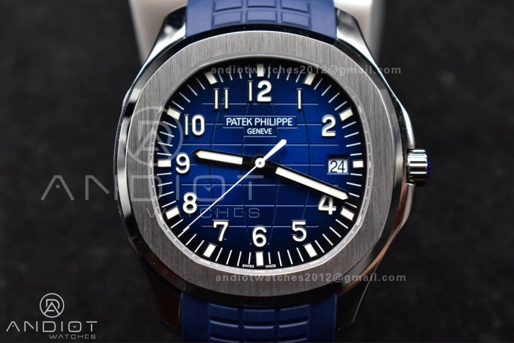 Practical Aquanaut 5167G 42mm SS 3KF 1:1 Best Edition Blue Dial on Blue Rubber Strap A330 Super Clone V 385