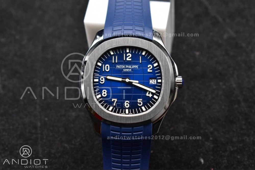 Practical Aquanaut 5167G 42mm SS 3KF 1:1 Best Edition Blue Dial on Blue Rubber Strap A330 Super Clone V 385