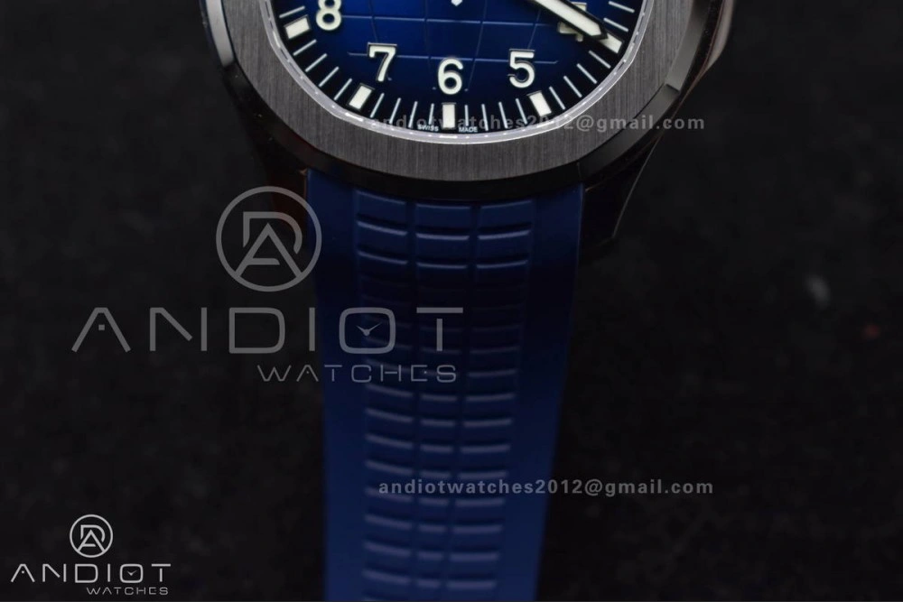 Practical Aquanaut 5167G 42mm SS 3KF 1:1 Best Edition Blue Dial on Blue Rubber Strap A330 Super Clone V 385