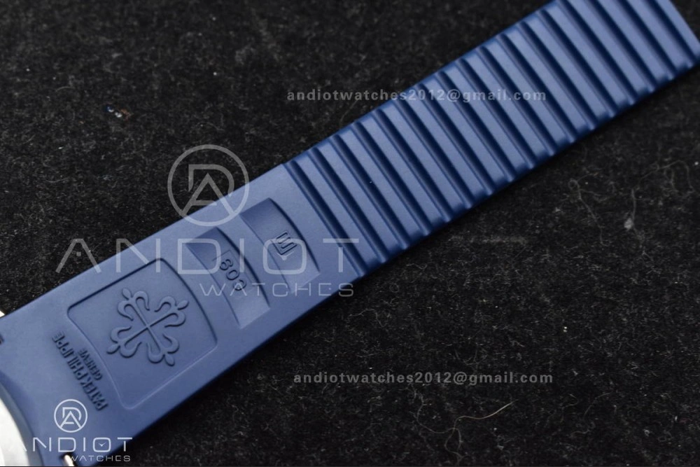 Practical Aquanaut 5167G 42mm SS 3KF 1:1 Best Edition Blue Dial on Blue Rubber Strap A330 Super Clone V 385