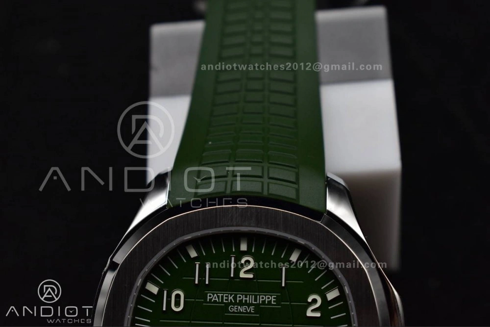 Aquanaut 5167G 42mm SS 3KF 1:1 Best Edition Green Dial on Green Rubber Strap A330 Super Clone V Supportive 375
