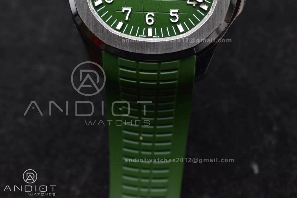 Aquanaut 5167G 42mm SS 3KF 1:1 Best Edition Green Dial on Green Rubber Strap A330 Super Clone V Supportive 375