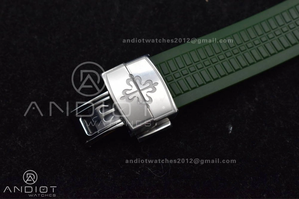 Aquanaut 5167G 42mm SS 3KF 1:1 Best Edition Green Dial on Green Rubber Strap A330 Super Clone V Supportive 375