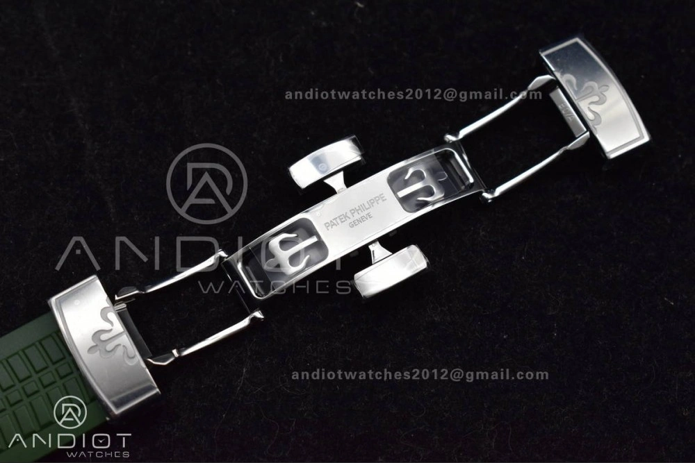 Aquanaut 5167G 42mm SS 3KF 1:1 Best Edition Green Dial on Green Rubber Strap A330 Super Clone V Supportive 375