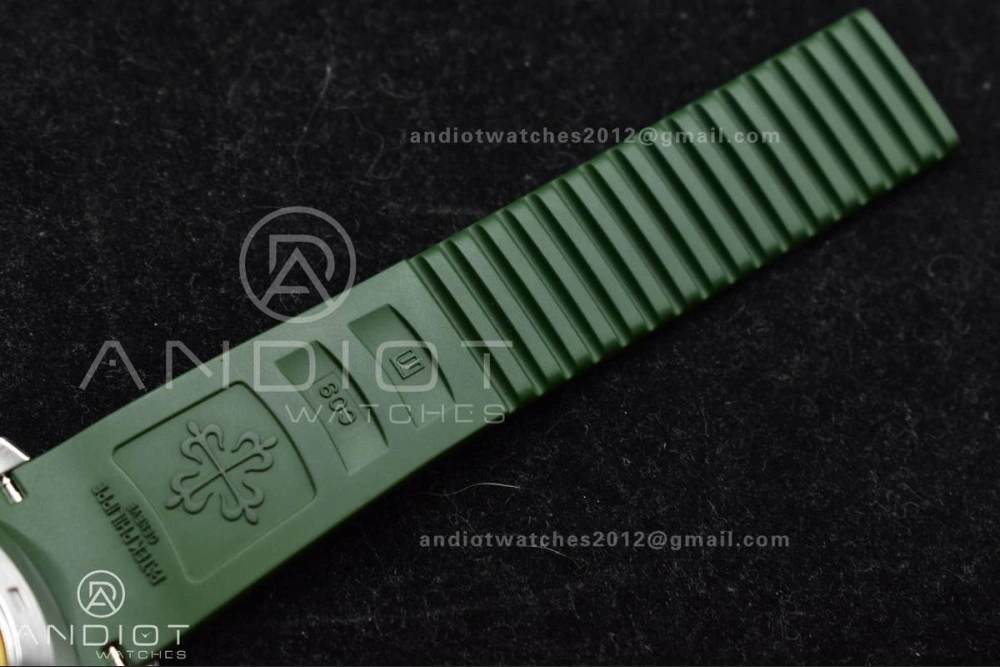 Aquanaut 5167G 42mm SS 3KF 1:1 Best Edition Green Dial on Green Rubber Strap A330 Super Clone V Supportive 375