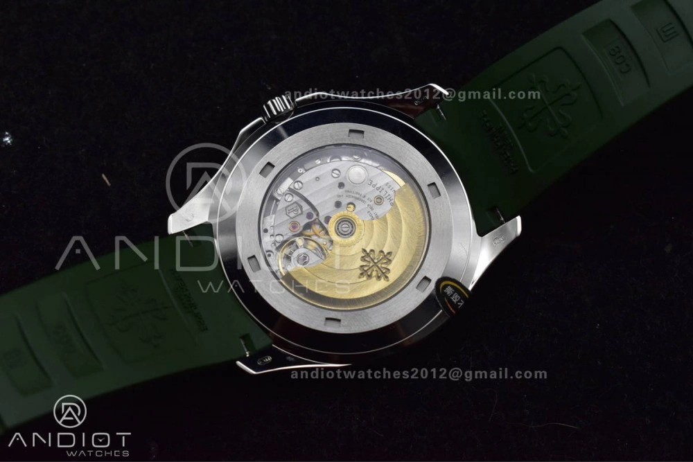 Aquanaut 5167G 42mm SS 3KF 1:1 Best Edition Green Dial on Green Rubber Strap A330 Super Clone V Supportive 375