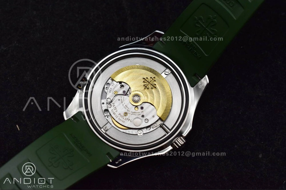 Aquanaut 5167G 42mm SS 3KF 1:1 Best Edition Green Dial on Green Rubber Strap A330 Super Clone V Supportive 375