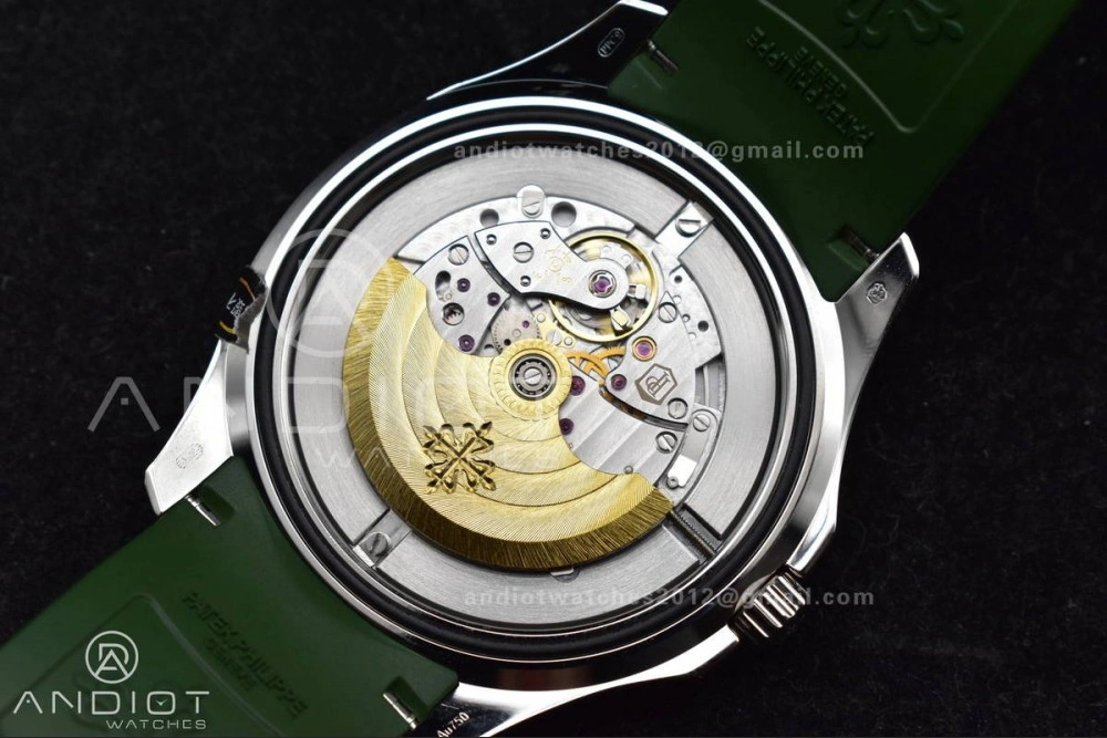 Aquanaut 5167G 42mm SS 3KF 1:1 Best Edition Green Dial on Green Rubber Strap A330 Super Clone V Supportive 375