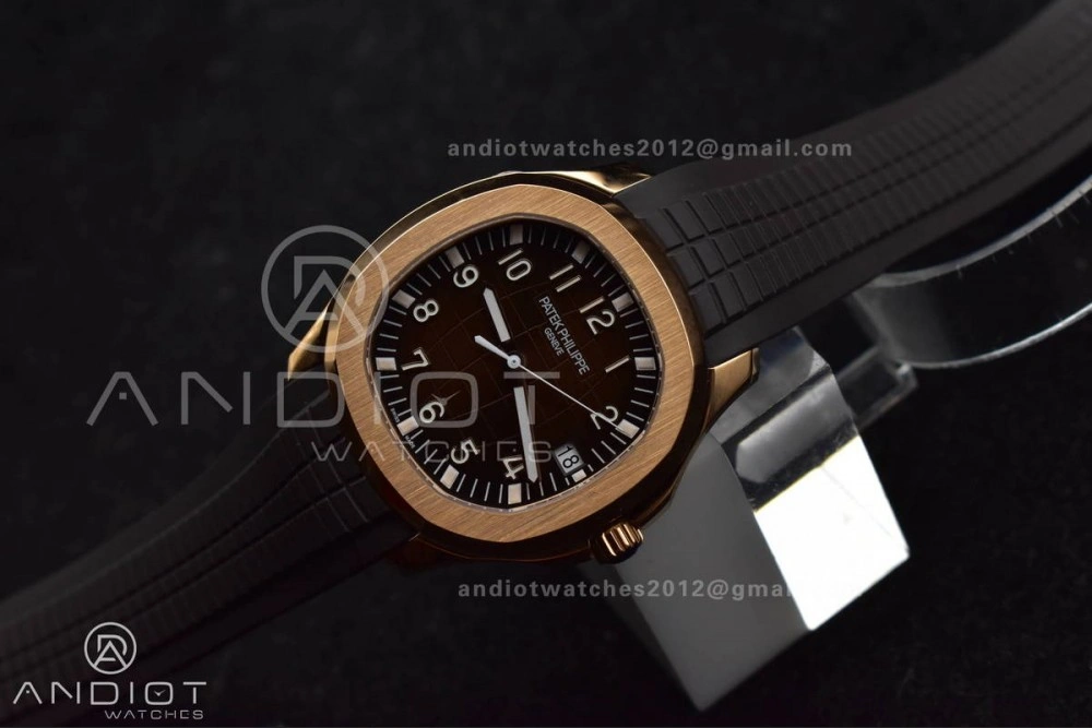Elegant Aquanaut 5167R RG 3KF Best Edition Brown Dial on Brown Rubber Strap A330 Super Clone V 387