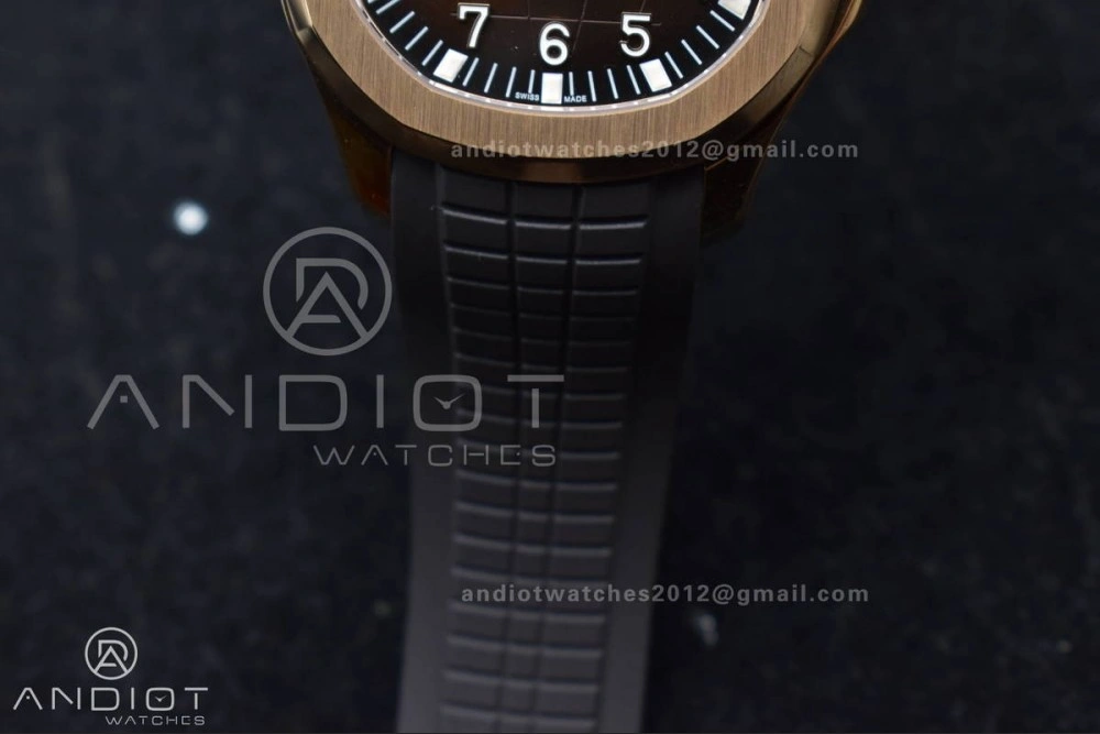 Elegant Aquanaut 5167R RG 3KF Best Edition Brown Dial on Brown Rubber Strap A330 Super Clone V 387