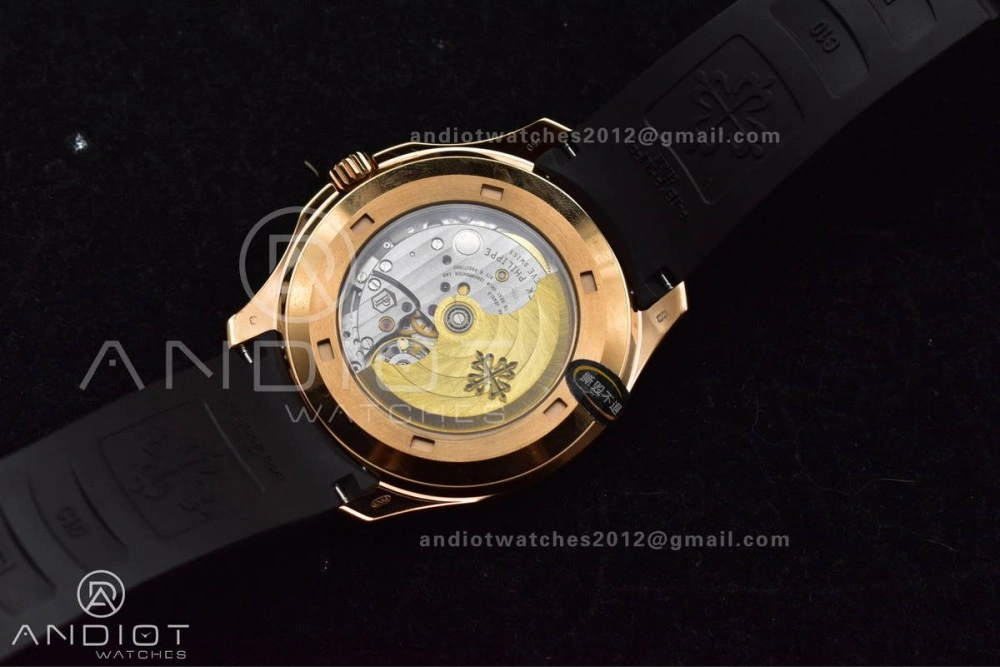 Elegant Aquanaut 5167R RG 3KF Best Edition Brown Dial on Brown Rubber Strap A330 Super Clone V 387