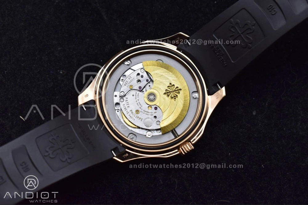 Elegant Aquanaut 5167R RG 3KF Best Edition Brown Dial on Brown Rubber Strap A330 Super Clone V 387